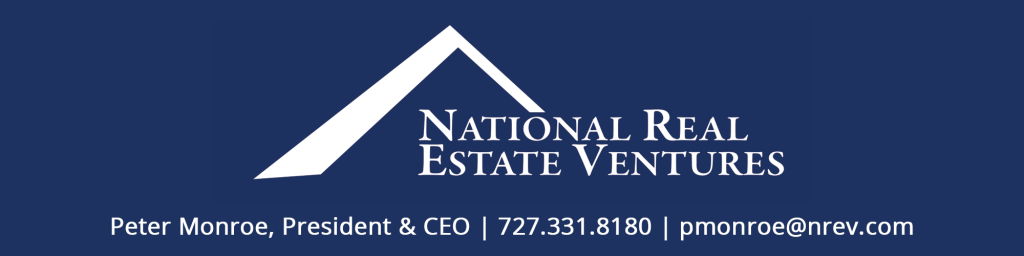 cropped-peter.png A blue and white logo for national estate ventures.
